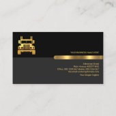 Carte De Visite Trucker de l'onglet Gold des calques gris-noir rét (Dos)