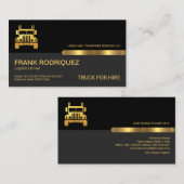 Carte De Visite Trucker de l'onglet Gold des calques gris-noir rét (Devant / Derrière)