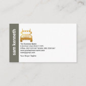 Carte De Visite Trucker en colonne gris mauve rétro (Dos)