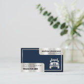 Carte De Visite Trucker logistique à cadre argenté spécial (Debout devant)