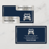 Carte De Visite Trucker logistique à cadre argenté spécial (Devant / Derrière)