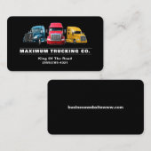 Carte De Visite Trucker Transport Semi-Trucking Company (Devant / Derrière)