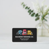 Carte De Visite Trucker Transport Semi-Trucking Company (Debout devant)
