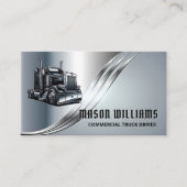 Carte De Visite Trucker Transport Trucker Company Metal (Devant)