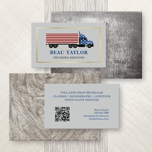Carte De Visite Trucker Trucker Patriotic