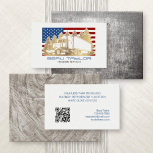 Carte De Visite Trucker Trucker Patriotic