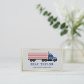 Carte De Visite Trucker Trucker Patriotic (Debout devant)