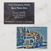 Carte De Visite Truckers Transport Compagnie Logging Camion Biz Ca (Devant / Derrière)
