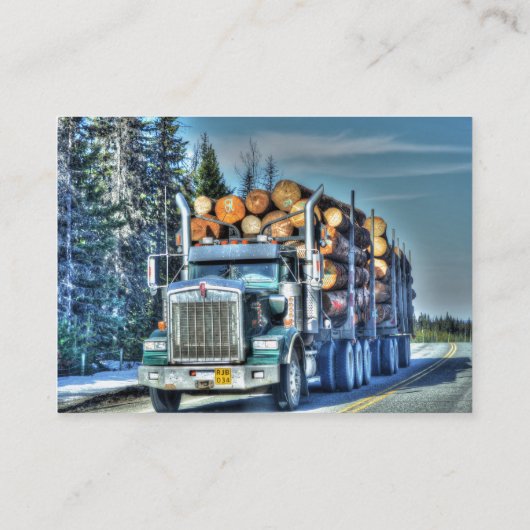 Carte De Visite Truckers Transport Compagnie Logging Camion Biz Ca (Dos)