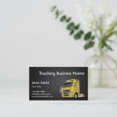 Carte De Visite Trucking remorquage professionnel en cuir foncé (Debout devant)