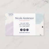 Carte De Visite Trucs Abstraits de pinceau mignon Pastel (Dos)