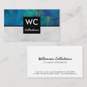 Carte De Visite Trucs de pinceau en toile | Curateur | Artiste (Devant / Derrière)