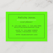 Carte De Visite Trucs de pinceau noir et néon (Dos)