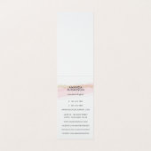 Carte De Visite Trucs de pinceau rose et or (Intérieur déplié)