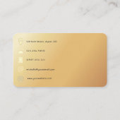 Carte De Visite Trucs Gold et Rose Gold Brush Code QR (Dos)