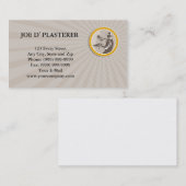 Carte De Visite Truelle Retr de travailleur de maçonnerie de (Devant / Derrière)