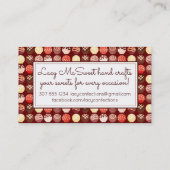 Carte De Visite Truffes chocolat confections de bonbons trempées (Dos)