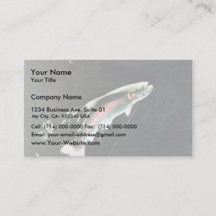 Carte De Visite Truite arc-en-ciel