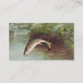 Carte De Visite Truite de ruisseau Leaping par S.A. Kilbourne Pois (Dos)