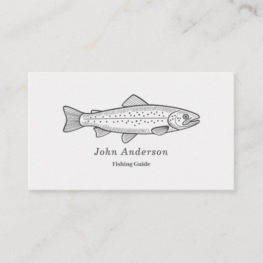 Carte De Visite Truite - Guide de pêche (Devant)