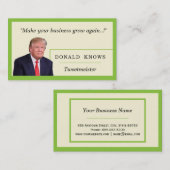 Carte De Visite Trump (Devant / Derrière)