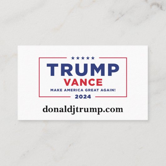 Carte De Visite Trump (Dos)