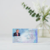 Carte De Visite Trump Blue Watercolor Easy Generic Home (Debout devant)