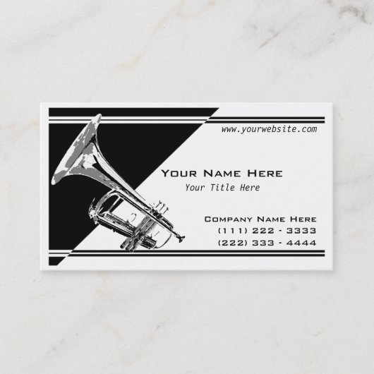 Carte De Visite Trumpet Music (Devant)