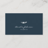 Carte De Visite Trumpet Professionnel Brass Enseignant Marine Blue (Devant)