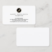 Carte De Visite Trumpet Trumpeter Musicien (Devant / Derrière)