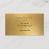 Carte De Visite Trumpeter Gold Musicien professionnel Élégant (Dos)