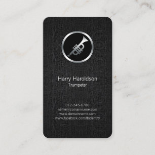 Carte De Visite Trumpeter Trumpet Icon Grunge BusinessCard