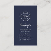 Carte De Visite Trustpilot Examen Merci d'affaires QR Code Marine (Dos)