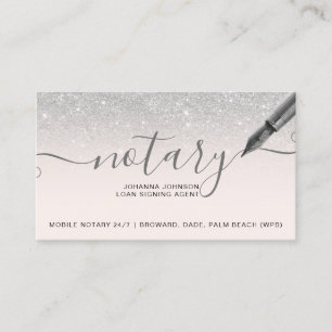 Carte De Visite Ttypographie de la parties scintillant argentée du