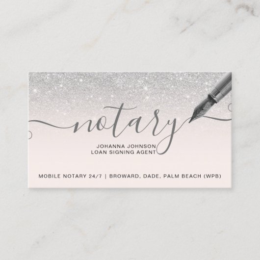 Carte De Visite Ttypographie de la parties scintillant argentée du (Devant)