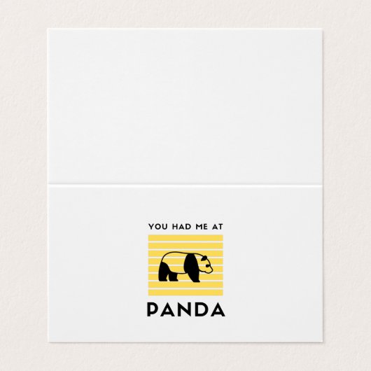 Carte De Visite Tu m'as eu à Panda (Extérieur déplié)