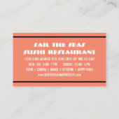 Carte De Visite tu m'as eu à sushi (Dos)