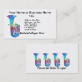 Carte De Visite Tuba de Colorwashed (Devant / Derrière)