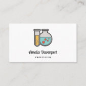 Carte De Visite Tube d'essai de chimie et bécher (Devant)