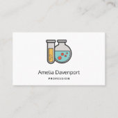 Carte De Visite Tube d'essai de chimie et bécher (Devant)