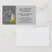 Carte De Visite Tubes de microscope et à essai, gris (Devant / Derrière)