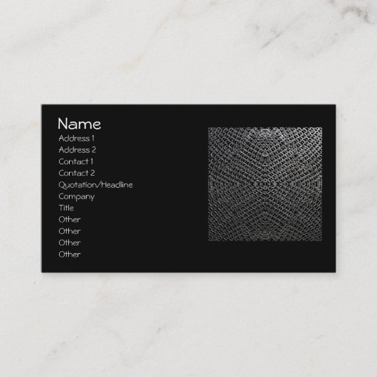 Carte De Visite Tuile argentée 196 de Chainmail (Devant)