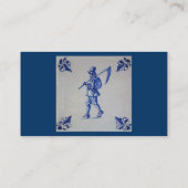 Carte De Visite Tuile bleue de Delft - modèle (Dos)