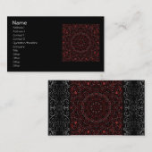 Carte De Visite Tuile de relief rouge foncé 232 de remous (Devant / Derrière)