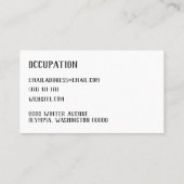 Carte De Visite Tuile rose (Dos)