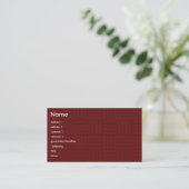 Carte De Visite Tuile rouge - affaires (Debout devant)