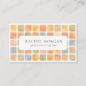 Carte De Visite Tuiles pastel chaudes Boho CODE QR argile poterie (Devant)