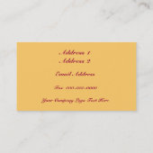 Carte de visite Tulip (Dos)
