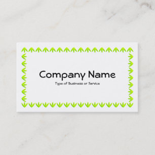 Carte De Visite Tulip Border 3d - Chartreuse Green sur blanc
