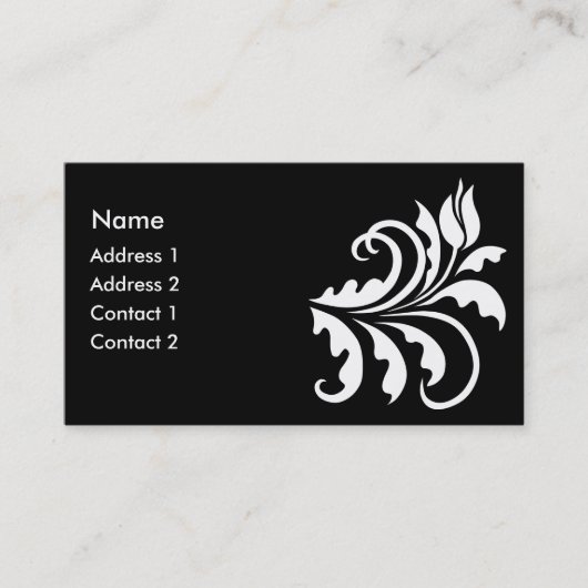 Carte De Visite tulipe blanche (Devant)